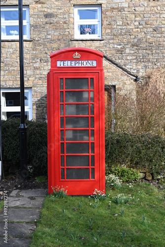 Iconic British red K6  telephone box  Sedbusk   yorkshire dales