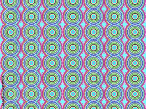 circle pattern Blue texture mixed color as fabric background