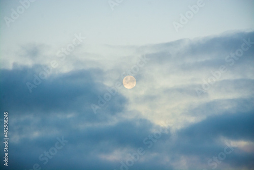 Moon and clouds background