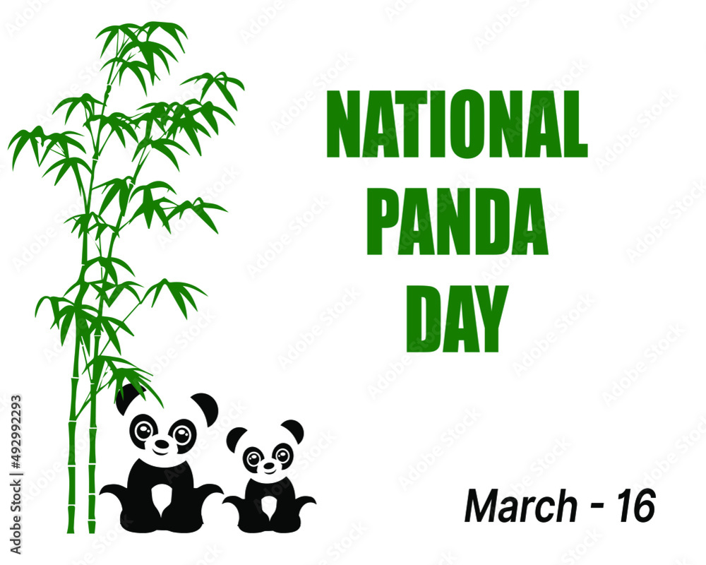 National Panda Day stock images. Panda bear plastic toy on a black ...