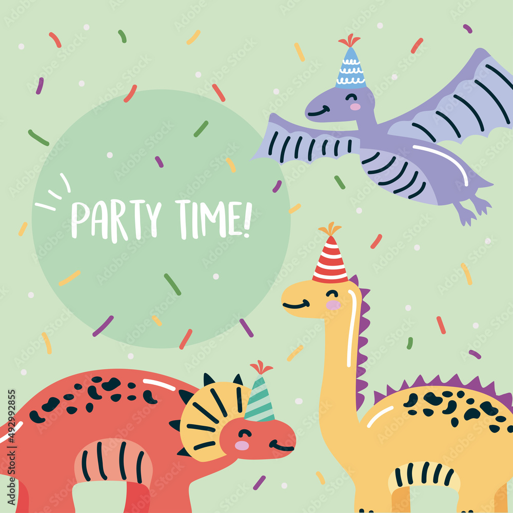 dinosaurs in birthday party