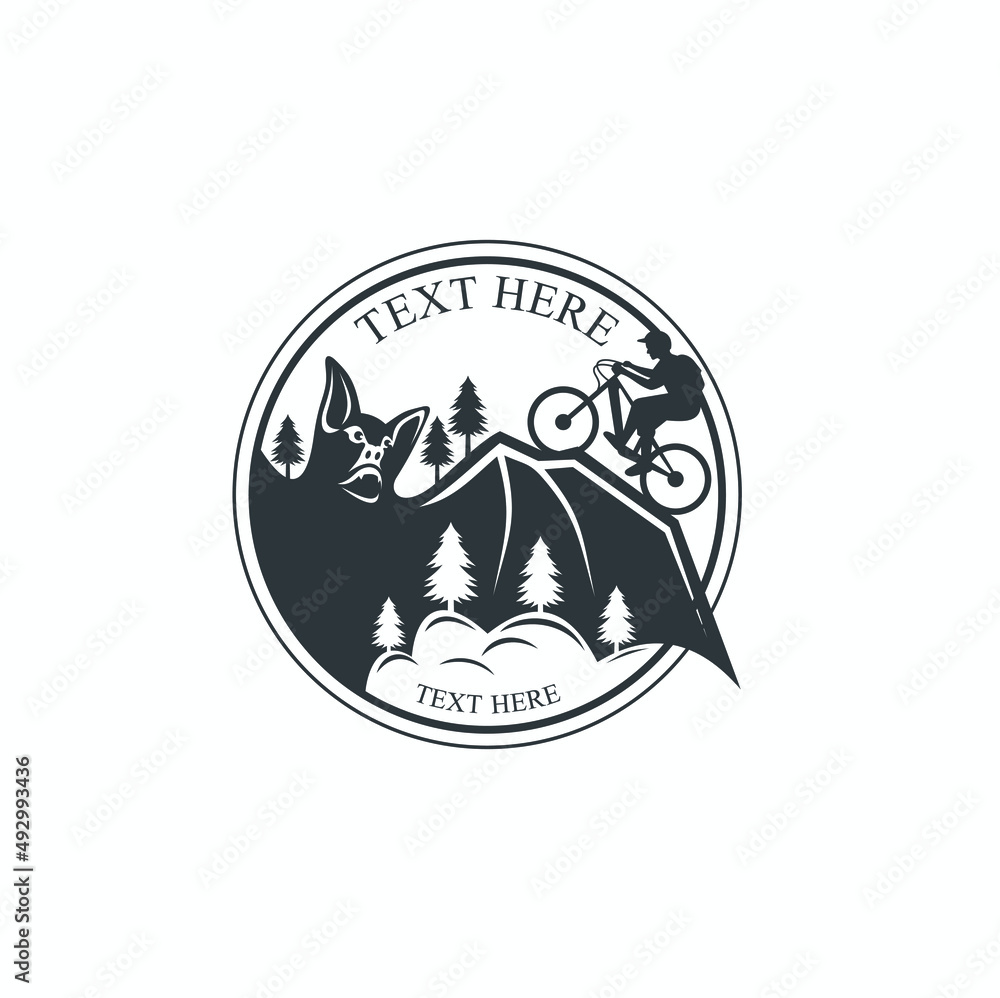 logo template for mountain bike event