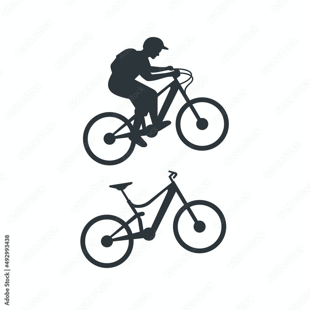 Obraz premium a collections of mountain bike icon, vector art.