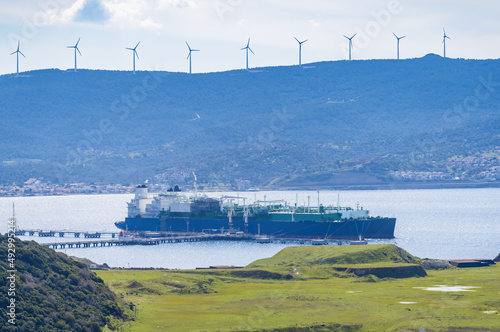 Photography LNG transfer ship