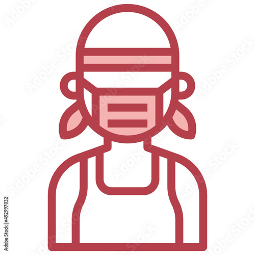 ATHLETE red line icon,linear,outline,graphic,illustration