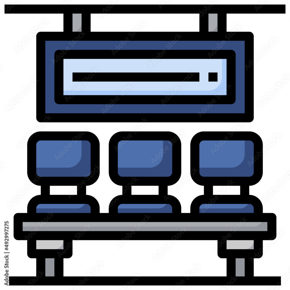 WAITING ROOM filled outline icon,linear,outline,graphic,illustration WAITING ROOM filled outline icon,linear,outline,graphic,illustration