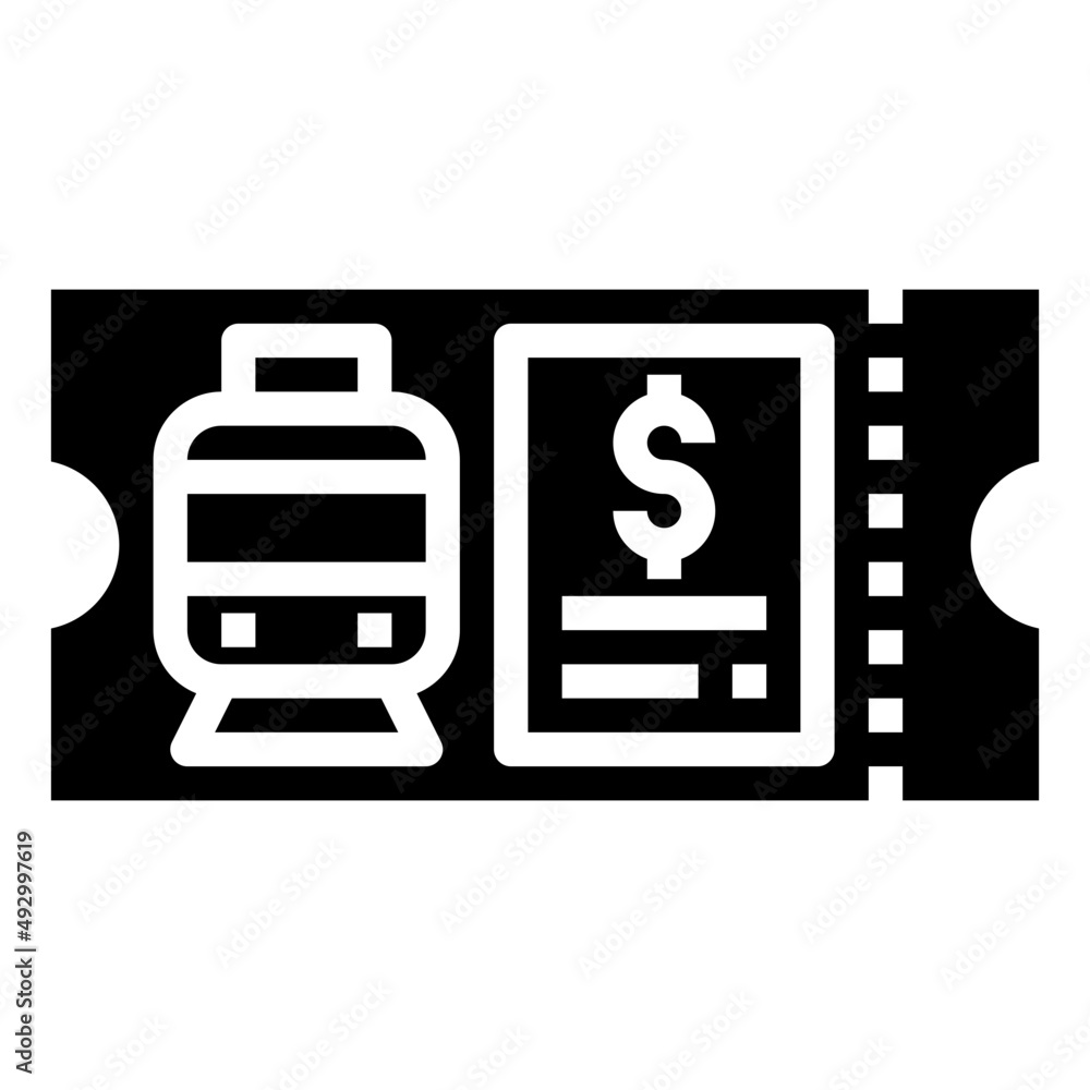 Fototapeta premium TICKET glyph icon,linear,outline,graphic,illustration