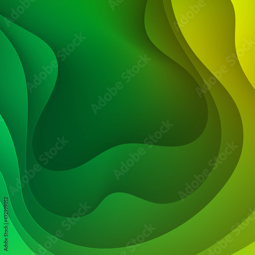 Shades of green. Modern background for screen of your devices. Synth wave  retro wave  vaporwave futuristic aesthetics. Vector illustration
