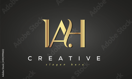 IAH creative luxury logo design photo