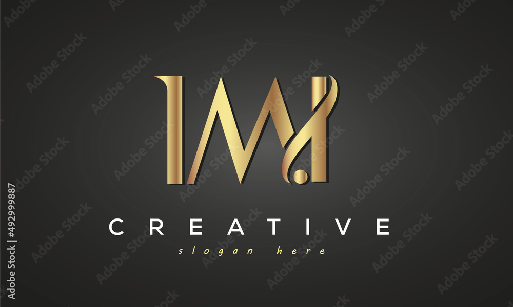 IMI creative luxury logo design - obrazy, fototapety, plakaty 