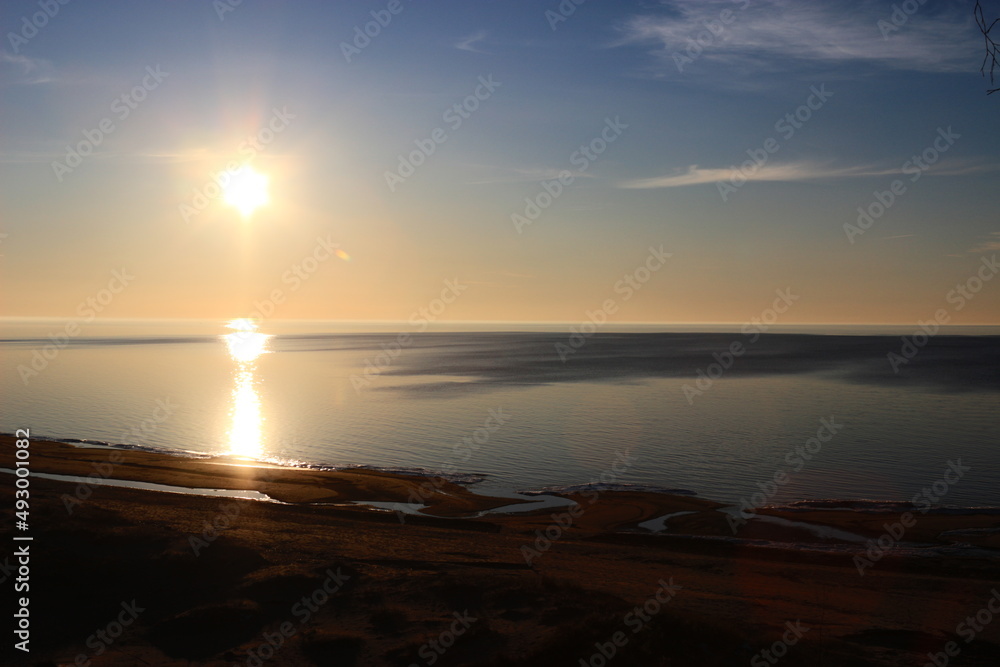 sunset on the beach