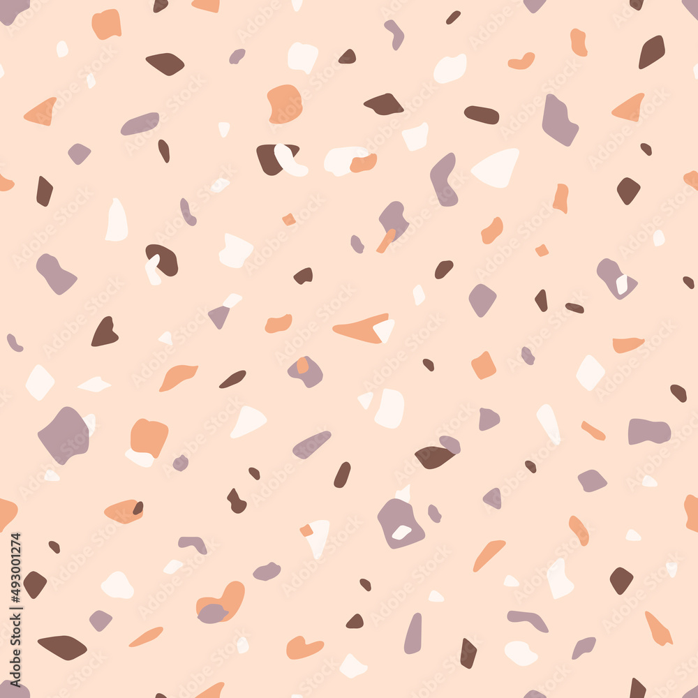 Seamless pattern in the style of terrazzo.