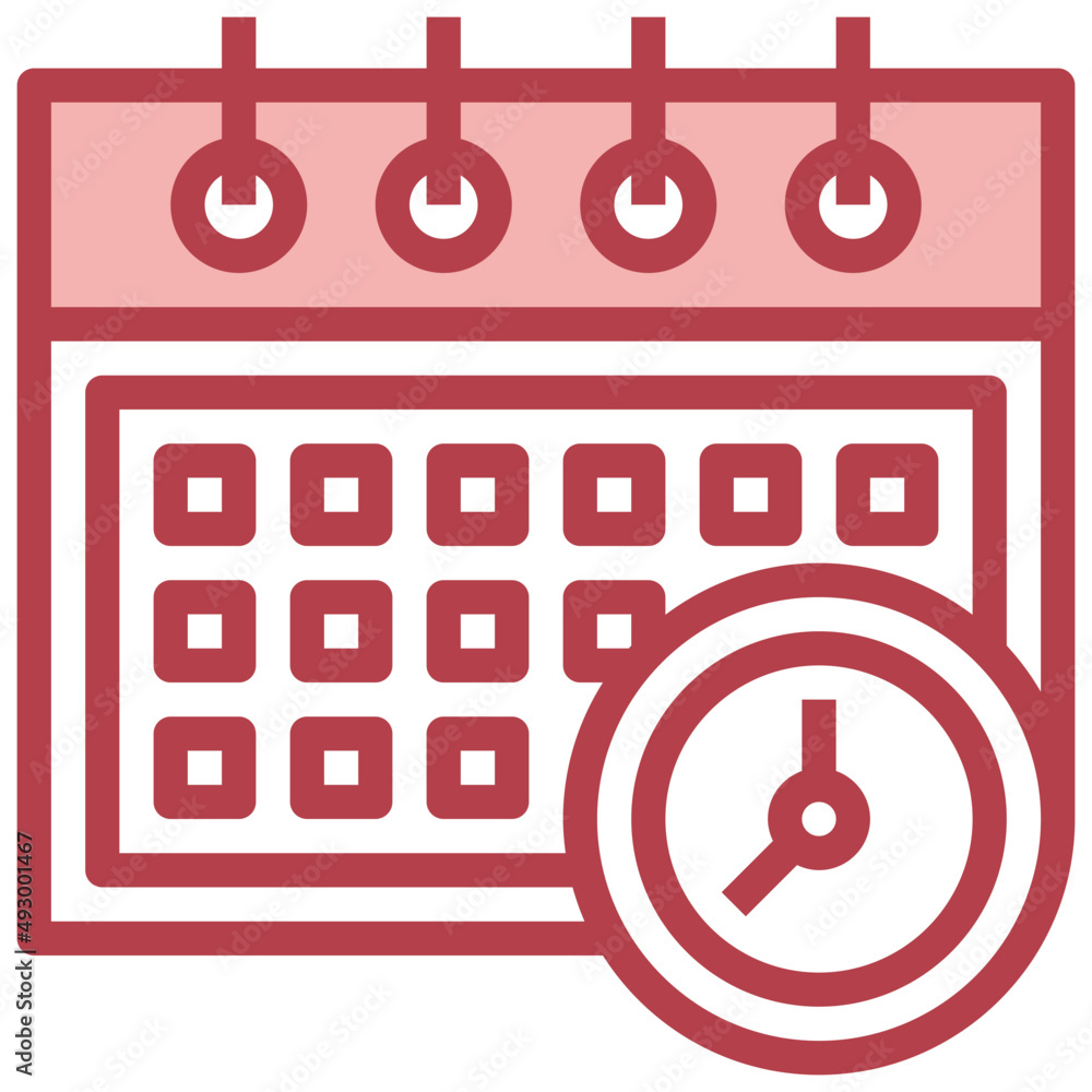 CALENDAR red line icon,linear,outline,graphic,illustration CALENDAR red line icon,linear,outline,graphic,illustration