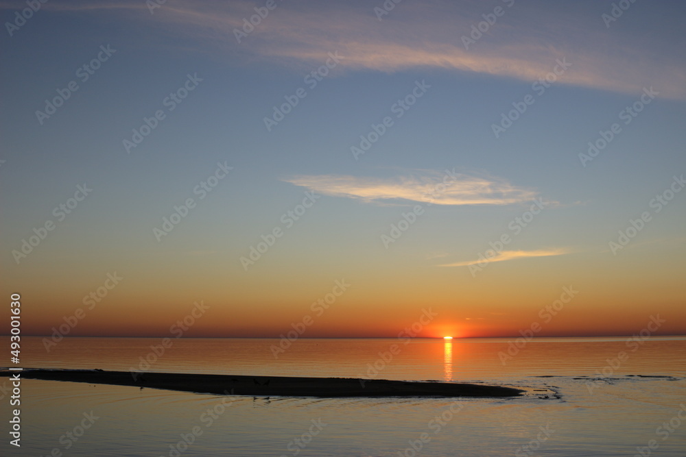 sunset over the sea