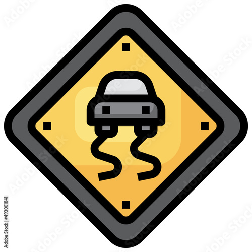 SLIPPERY filled outline icon,linear,outline,graphic,illustration
