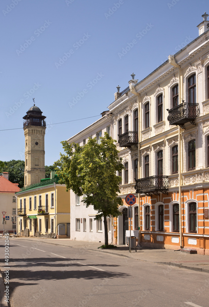 Castle street in Grodno. Belarus