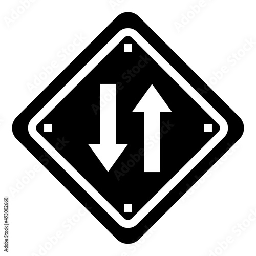 TWO WAYS glyph icon,linear,outline,graphic,illustration