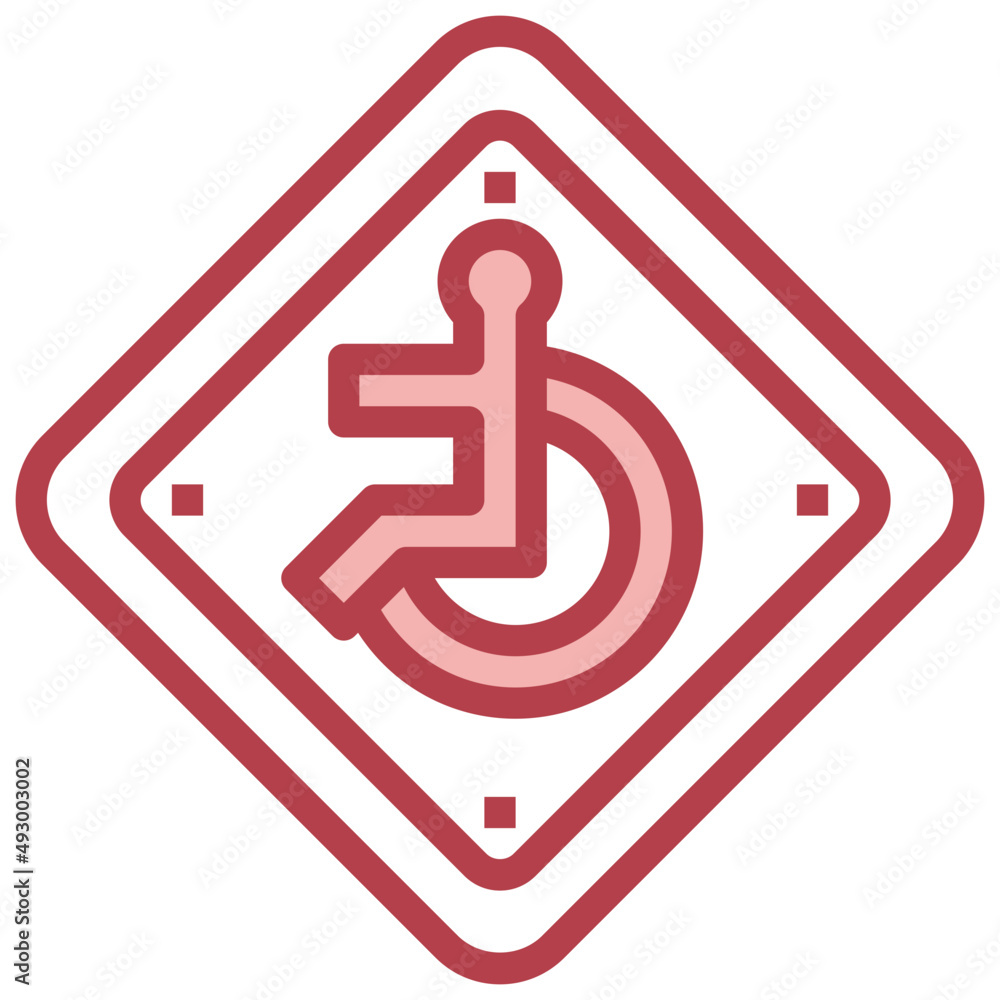 DISABLED red line icon,linear,outline,graphic,illustration DISABLED red line icon,linear,outline,graphic,illustration