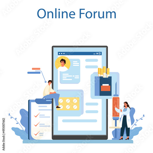 Narcologist online service or platform. Specialist provide help for people