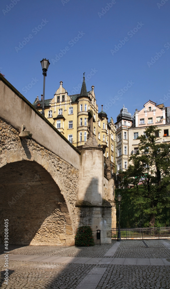 Fototapeta premium Bridge of St. John - Gothic bridge in Klodzko. Poland