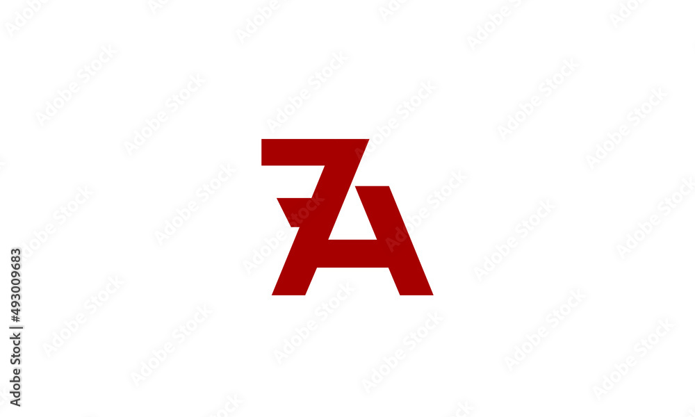 Alphabet letters Initials Monogram logo ZA, AZ, A and Z Alphabet letters Initials Monogram logo ZA, AZ, A and Z