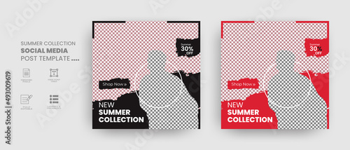 New Arrival Fashion sale square social media post or banner template