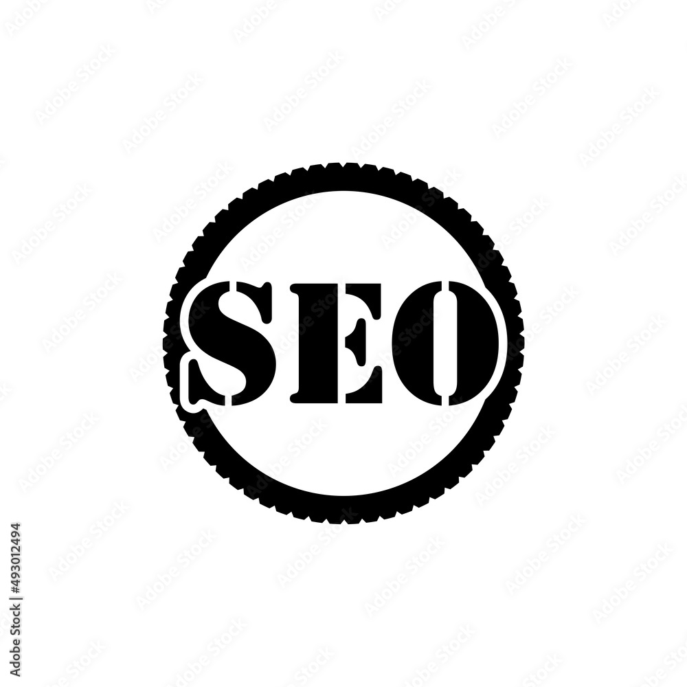SEO badge icon isolated on white background SEO badge icon isolated on white background