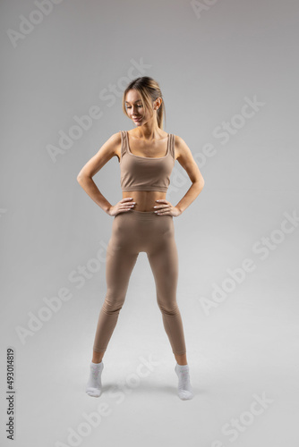 slender figure of a beautiful caucasian female 