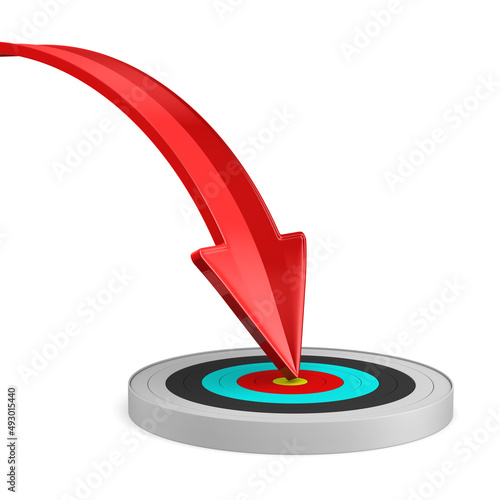 red arrow and dartboard on ...