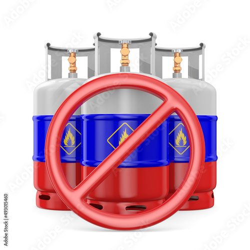forbidden sign and gas cyli...