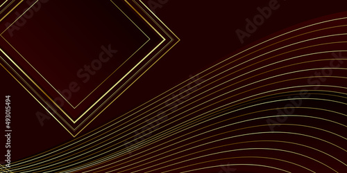 Luxury dark red background with gold lines