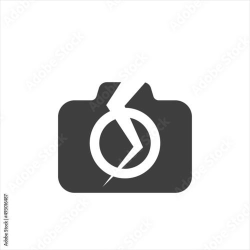 broken camera icon on white background. EPS 10