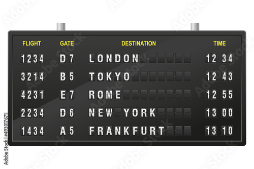 board at the airport vector illustration