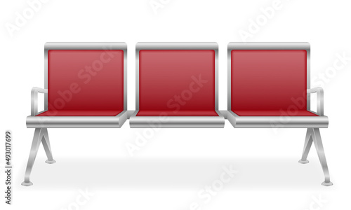 chairs at the airport vector illustration