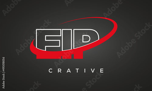 EIP creative letters logo with 360 symbol vector art template design photo