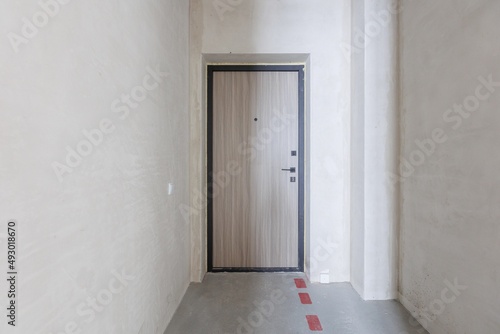 interior of the apartment without decoration in gray colors