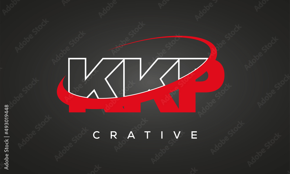 KKP creative letters logo with 360 symbol vector art template design KKP creative letters logo with 360 symbol vector art template design