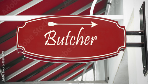 Street Sign to Butcher