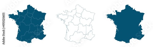 France map illustration vector detailed France map