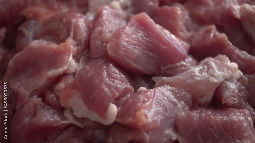 Rotation Sliced Meat Pork Background Rotation Sliced Meat Pork Background