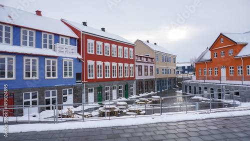 A street in icelandic town photo