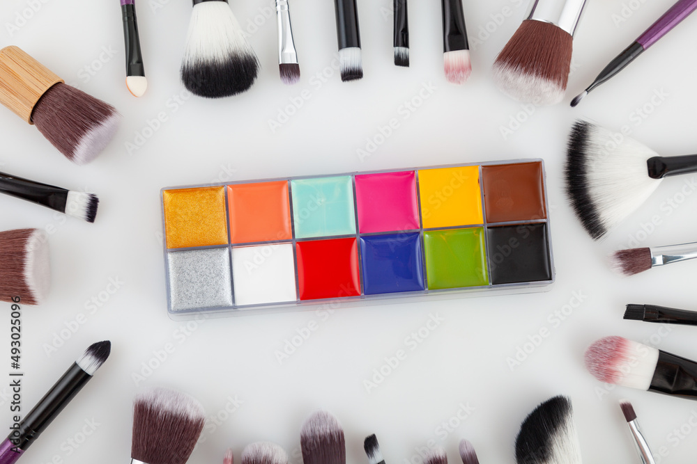 brushes and cosmetics