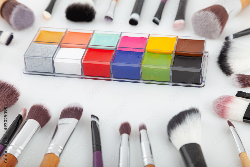 brushes and cosmetics