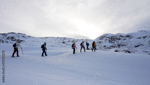 Trekking on Icelandic glacier © Pawel Naszczynski