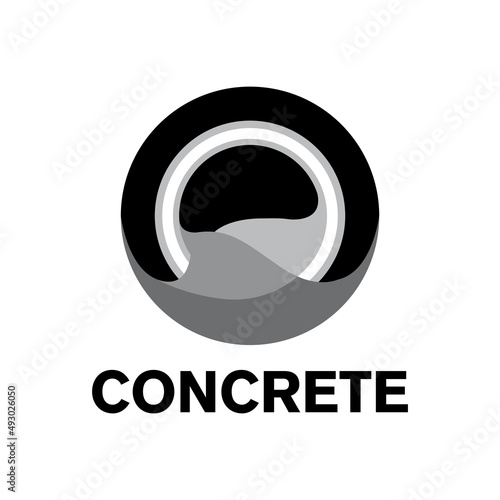 Vector logo for the sale of concrete and cement