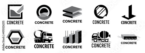 Vector logo for the sale of concrete and cement