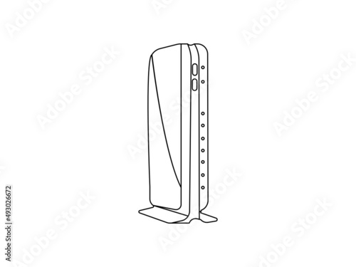 Broadband vector illustration logo on white isolated background. Internet connection. Wifi router icon in flat style business concept Design.svg