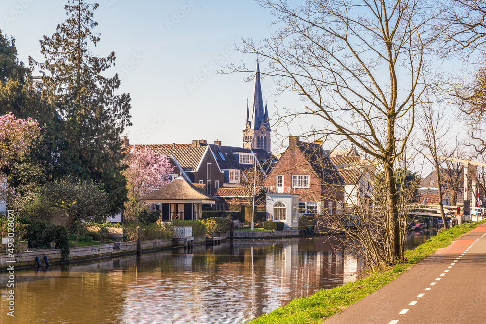 Village of Breukelen on the river Vecht.