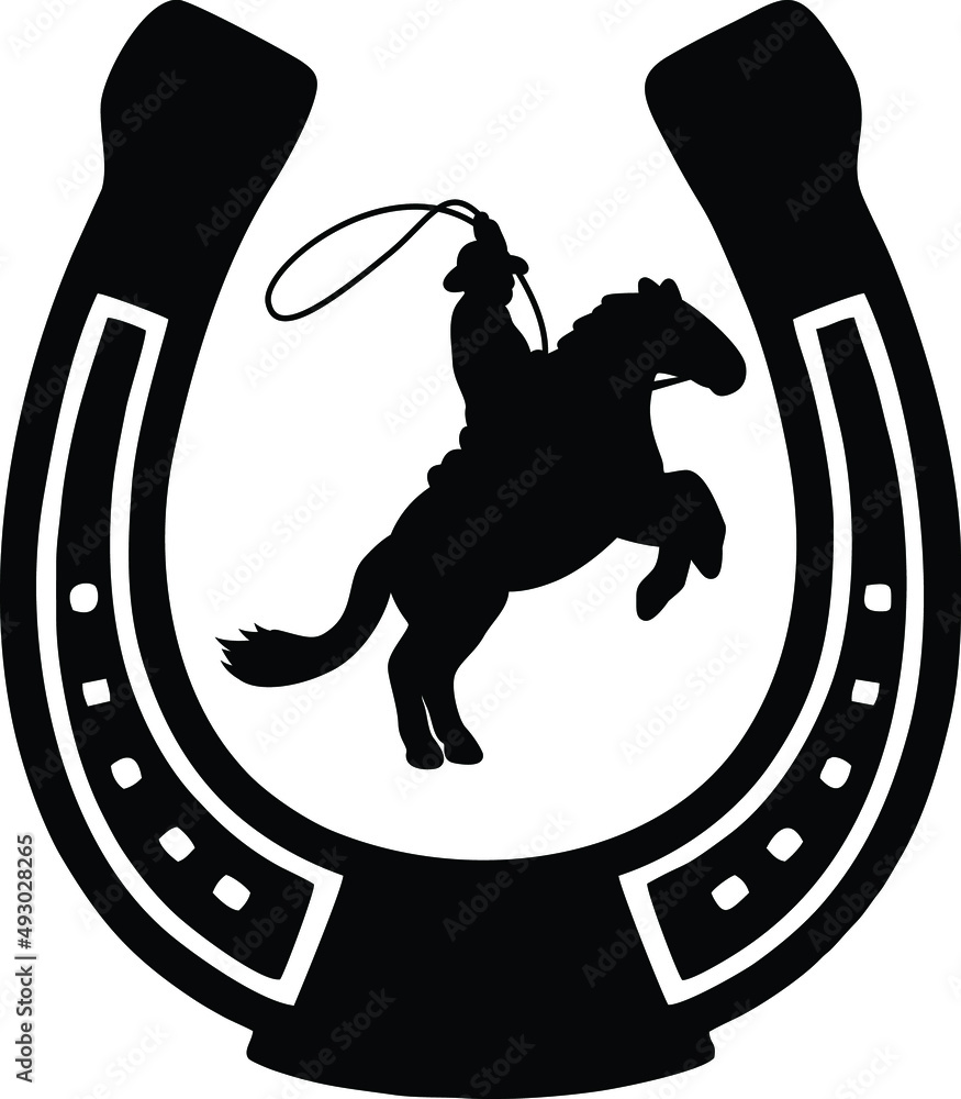 Horseshoe Silhouettes Horseshoe SVG EPS PNG Stock Vector Adobe Stock