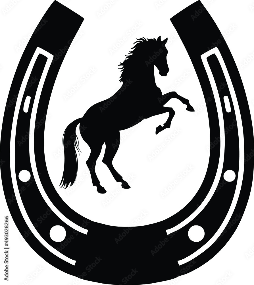 Horseshoe Silhouettes Horseshoe SVG EPS PNG Stock Vector Adobe Stock